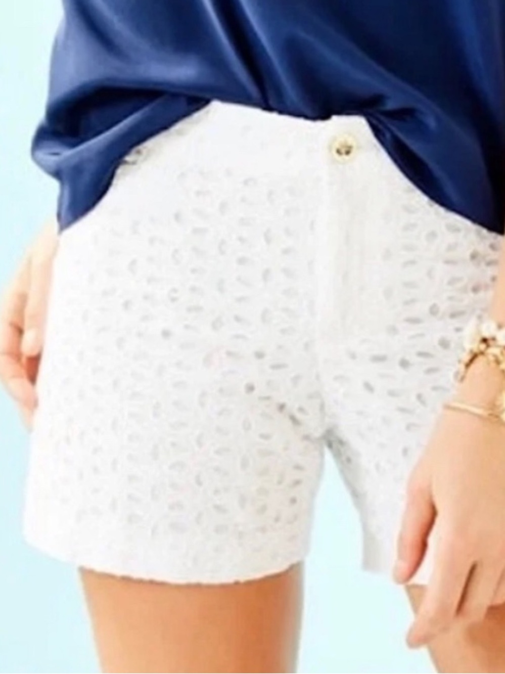 Lilly Pulitzer White KELLY Eyelet Lace Shorts NWOT